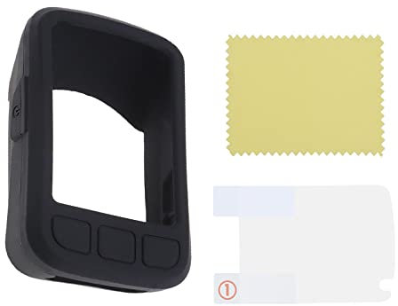 Silicone Protective Case Compatible with Wahoo Elemnt Bolt V2 Bike Silicone Protective Cover with Protective Film Replacement GPS Bike Computer Accessories Black