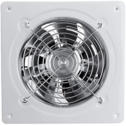 Abluftventilator Geräuscharm, Rohrventilator Badlüfter, 60w Axialventilator Wandmontierte Lüfter Wand Decken Lüftungsgebläse, für Küche Garage Belüftung Badezimmer Plattengröße: 8'' 1050 m³/h (Weiß)