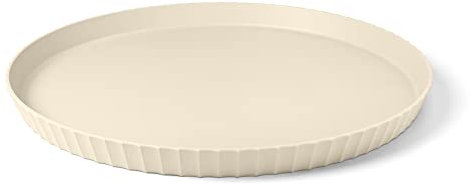 Blim Plus Vassoio rotondo di Design Atena ø40cm beige opaco (Brown Sugar) in plastica 100% riciclabile, Non Tossico, Lavabile in Lavastoviglie, per Aperitivi, Antipasti, Formaggi, adatto al Microonde