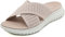 Acfoda Sandales Femme Été Mode Confortable Pantoufles Avec Support de Orthopédique Légères Douces Décontractées Élégantes Chaussures Rose 36