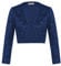 Damen Seitliche Disco Pailletten Bolerojacke Langarm Schicke Shrug-Lieblingsstück Blau S