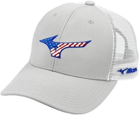 Mizuno Standard Diamond Trucker Mütze, Patriot/Grau/Weiß, Einheitsgröße