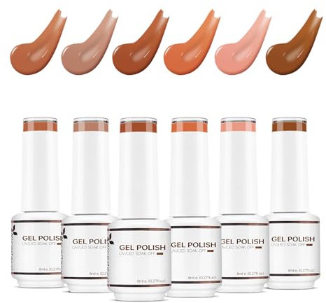 Nicedeco Esmaltes Semipermanentes Para Uñas Sin crueldad UV/LED Soak-Off Colores Vibrantes y Duraderos Vegano 6 x 8ML SET 13