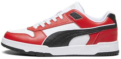 PUMA Rbd Game Low Track Schuh für Herren, Größe 45, Puma Weißes Gold, Schwarz für alle Zeiten, Rot, PUMA Gold, 42 EU