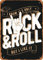 Metall-Blechschild, Motiv: Music Just Rock N Roll, Vintage-Stil, Wanddekoration, 30,5 x 20,3 cm