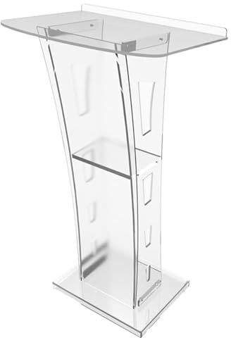 AIBOTY Acryl-Podiumsständer, Schlankes, Transparentes Professionelles Präsentationspult Mit Leseflächenplattform, Klares Erscheinungsbild Für Büro, Klassenzimmer, Restaurant, Reden