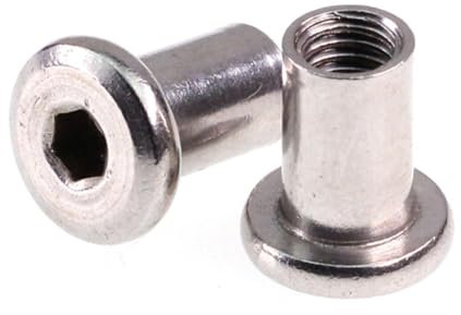 Sicherungsmuttern Muttern M4/M5/M6/M8/M10 Kohlenstoffstahl, vernickelt, Flacher Kopf, umgekehrte Sechskant-Möbel-Sicherungsmutter (Size : M4x11 (100PCS))