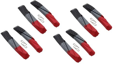 P4B | 4 Paar Ersatzbeläge für Cartridge Bremsschuhe Airflow 1 | Für V-Brake Bremssysteme | Selbstreinigend und optimal bei Nässe Dank Profil im Airflow-Design | Allwetterbremsschuh