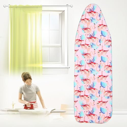 KAnduo Ironing Board 140 X 50 Cm, Ironing Board Cover, Universal Stretch Ironing Board Cover Suitable For All Ironing Boards (Color : Flamingo 2, Size : 140cmx50cm)