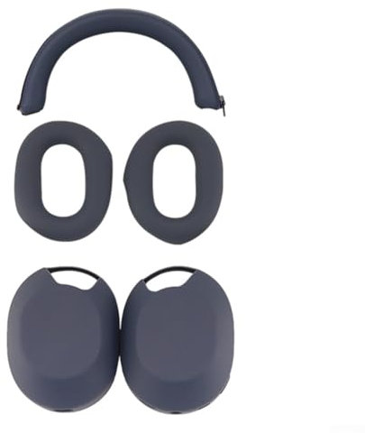 Silikon-Schutzhülle für Sony WH-1000XM5, für xm5 Kopfhörer, Schutzhülle für E-AR-Cups, weiches Silikon, Dunkelblau