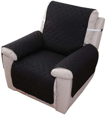 Sofa Slipcover Water Resistant Couch Cover Reversible Sofa Cover with Foam Sticks Elastic Straps Furniture Protector for Pets Kids Children Dog Cat(Black)