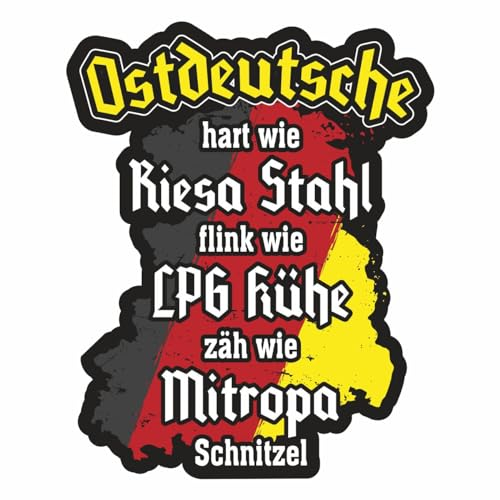 Aufkleber Ostdeutsche Sprüche Hart flink zäh (Wetterfest)