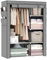 OPPAIYA Canvas Wardrobe, Pop up wardrobe, Fabric Wardrobes Shelves with Hanging Rail, 105 x 45 x 165 cm, Great temporary wardrobe for bedrooms