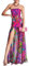 Women Strapless Tube Top Dress Summer Animal Leopard Printed Slim Fitted High Slit Long Mesh Maxi Dress (A-Purple, S)