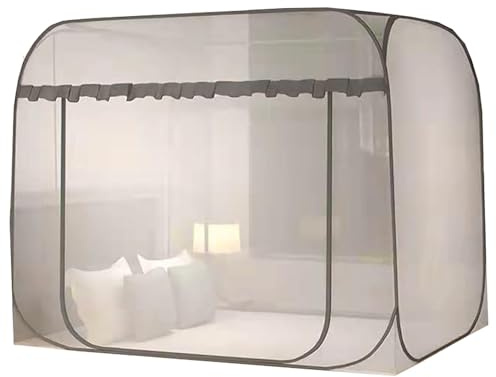 Carpa Plegable con Dosel para Cama con mosquitera, Carpa para Cama Transpirable a Prueba de luz, Carpas de ensueño para mosquitera, E, 180x200cm