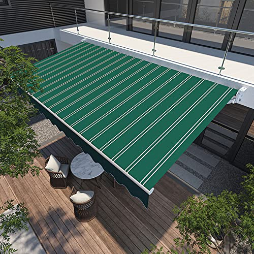 CCKUHN Tragbare, elektrisch einziehbare Markise, Sonnenschutz mit Fernbedienung und manueller Kurbel, Markisenüberdachung für die Terrasse im Freien für Deck, Balkon, Hof, 2,5 x 2 m (2,5