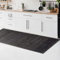 CosìCasa Rutschfester Bambus-Teppich für die Küche, wasserabweisend, leicht zu reinigen und aus nachhaltigen Materialien hergestellt, einfarbiger Bambus-Teppich (Schwarz, 50 x 200 cm)