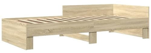 vidaXL Bettgestell ohne Matratze Sonoma-Eiche 90x200 cm Holzwerkstoff