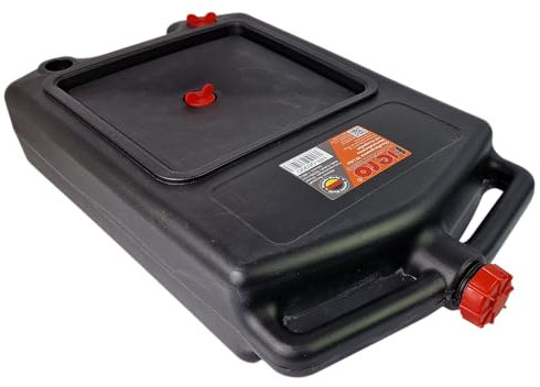 Hero Ölauffangwanne Ölauffangbehälter Auffangwanne 10 Liter Ölwanne Kanister Ölwechselkanister Ölwechsel Öl Kraftstoff Wanne Ablaufwanne Mehrzweckwanne Tragbar für Auto Motorrad KFZ Werkstatt