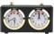 Dussdote Schach-Timer, analoge Schachuhr, aufziehbar, multifunktionaler Mechanismus, tragbar, große Zifferblätter, chinesische Schachwettbewerbe, Vintage, mechanischer Schach-Timer (Schwarz)