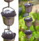 Regenkette Aluminium-Regenkette Tassen, 100 cm/3.3ft Lange Abschneidbare Regenfallrohr-Regenketten für Draußen, Garten Terrasse Deck Veranda Dachrinne Regenfänger(Style2)