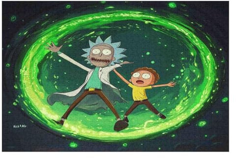 1000-teiliges Puzzle, Rick and Morty Muster, Kunstdrucke, Lustige Familienaktivitäten, Langlebiger Karton, 1000 PCS