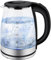 DUCHIFAD Electric Kettle, 1.8L Glass Tea Kettle with LED Light, Auto Shut-Off and Boil-Dry Protection Cordless Kettle Fast Boiling