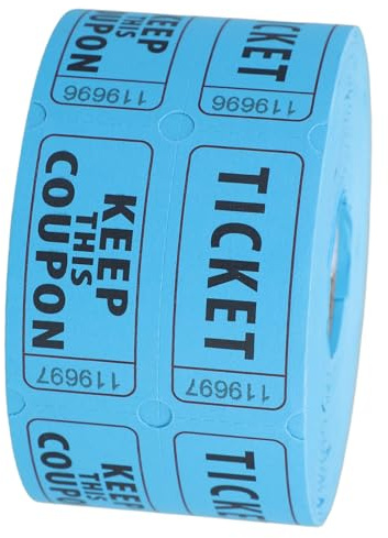 DIYEAH Tombola Lose mit Platz für Kontaktdaten 500 Stück Fortlaufend Nummerierte aus Doppelt Versetztem Papier für Veranstaltungen und Karussellfahrten