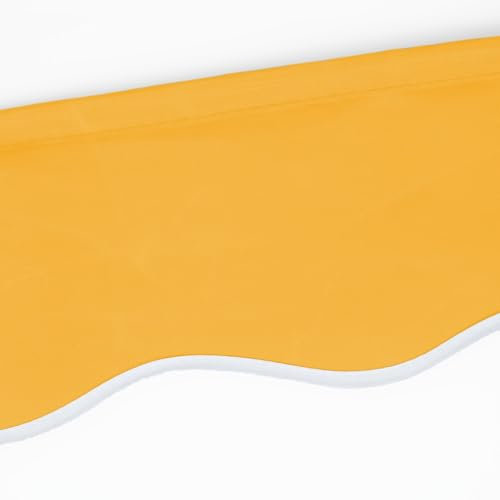 Eclipse Volant aus Polyacryl inkl. Keder, hochwertiges Markisentuch Farbe: Gelb, Markisenbreite: 3.5 m Zubehör für Verschiedene Markisen als Sonnenschutz für Balkon und Terrasse