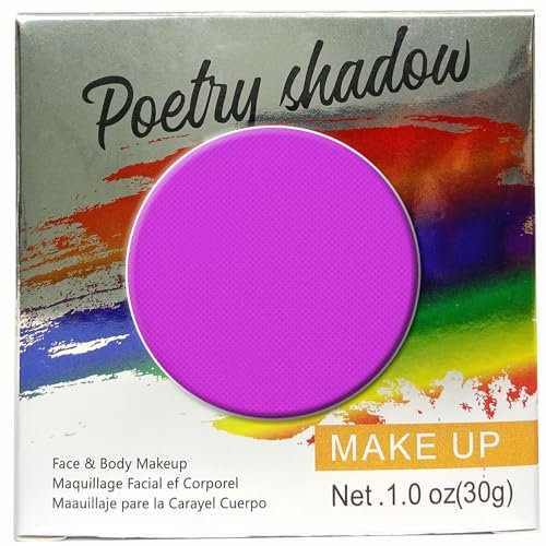 Maquillaje Facial y Corporal Profesional | Pintura de Color Profesional | Pintura Facial para Niños, Adultos, Disfraces, Festivales, Halloween 30G (Morado - 1)
