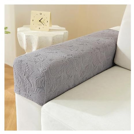 LYXYGMV Jacquard Armrest Slipcover Stretch Chair Covers 1-Piece Armchair Sofa Covers, Single Couch Covers Furniture Protector for Living Geeignet Für Sofas Und Liegestühle(Dark Grey)