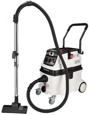 Dedra Industriestaubsauger mit automatischer Filterreinigung und anschließbarer Kompressor- und Druckluftanlage, Filterklasse M, Gewicht 17,4 kg, Saugleistung 24 kPa, Behälter 40L mit Nassbetrieb