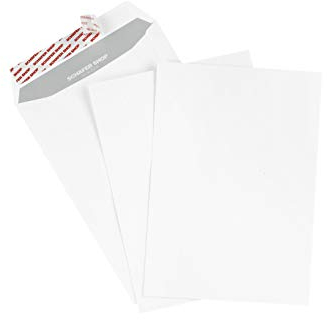 SCHÄFER SHOP Versandtaschen A4 – DIN C4, 90 g/qm, Briefumschlag Umschlag Kuvert groß haftklebend, weiß, ohne Fenster - 250 Stück