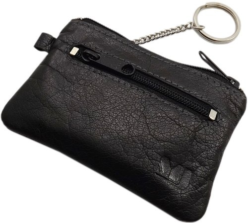 myledershop Büffel Leder Schlüsseltasche/Schlüsseletui/Schlüsselmäppchen/Schlüsselbörse MJ-Design-Germany in verschiedenen Farben (Schwarz)