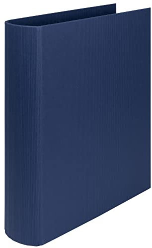 Rössler SOHO Ringbuch a4 | 50mm Füllhöhe | 4-Ringmechanik | Ringordner a4 | Büro Zubehör | Büro organizer Schreibtisch | Bürobedarf | 74x280x321 mm | 1 Stück | Farbe: Blau | Navy