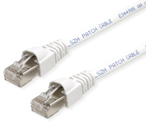 TELEGÄRTNER L00000A0236 Patchkabel Kat.6A (tief), S/FTP, 0,25m weiß