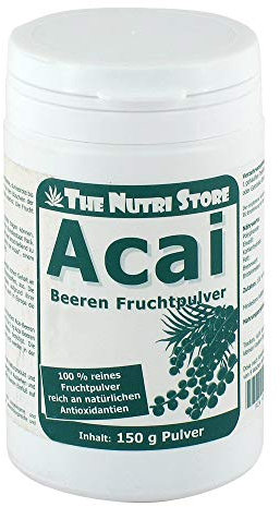 Acai Beeren Fruchtpulver 150 g - 100% reines Fruchtpulver reich an natürlichen Antioxidantien