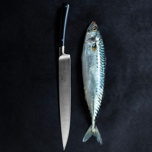 Sabatier - Couteau à Filet de Sole EDONIST JAIS 100% Forgé - 18 cm | Fabriqué en France, Lame et Clous en Inox, Permet de Détacher les Filets de Poisson avec Précision