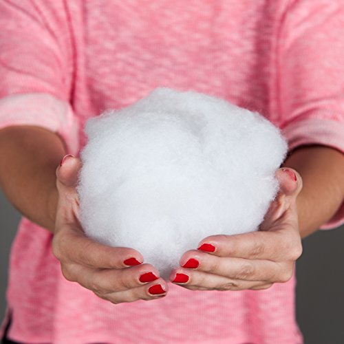 Merino Füllwatte 1 Kg Beutel | Füllmaterial aus 100% Polyesterhohlfasern | Bastelwatte formbeständig und extra flauschig | Kissenfüllung