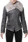 Infinity Frauen Grau Kurz Echt Toscana Schaffell-Wollen Fliegerjacke S