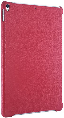 StilGut Coque en Cuir véritable Compatible avec Apple iPad Pro 10.5 (2017), Compatible avec Smart Keyboard et Smart Cover, Rouge