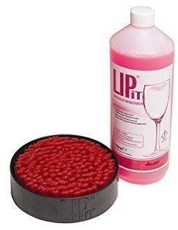 We Can Source It Ltd - Lipit Lipstick Remover for Glassware - Powerful 1 Litre Liquid Formula for Removing Lipstick & Grease Marks from Glasses - Ideal for Bars, Restaurants and Catering Use