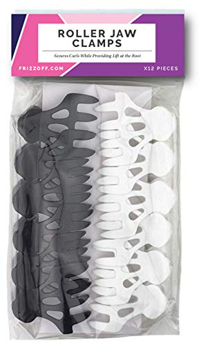 Curl Keeper Claw Clips for Thick & Thin Hair, Roller Jaw Clamps (12-Pack) - Wide Teeth Medium Hair Clips for Women Supports & Creates Volume - Hair Styling Accessories are Lightweight & Easy to Clean