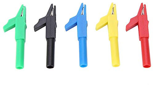 P2007-5 morsetti a coccodrillo completamente isolati, 15 A/300 V, per presa a banana 4 m