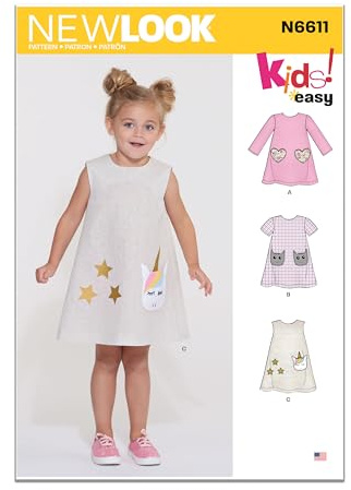 New Look Pattern N6611 Children's Novelty Dress, White