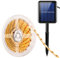 AMIR Solar LED Strip Outdoor, 3 Meter 180 LED Streifen Solar Außen IP65 Wasserdicht mit 8 Modi, Auto EIN/AUS, Flexible LED Leiste für Garten, Terrasse, Balkon, Pavillon, Weg, Traufe Deko, Warmweiß