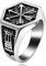 Uloveido Edelstahl Wide Hexagon Ring für Männer Hip-Pop Ring Freiheit Ringe für Freund Jungen Party Urlaub Schmuck Geschenk Y522