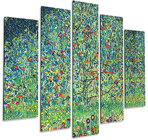 Giallobus - 5 Multi Panel Art Board - Gustav Klimt - Apfelbaum I - MDF-Holz - 140x100
