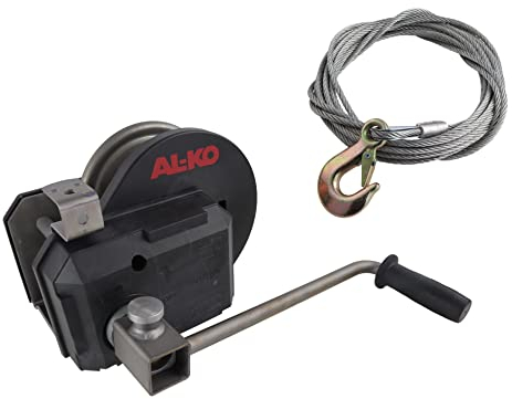 Original Alko Optima Seilwinde 901-A mit Seil (8,5m lang / 6mm dick mit Karabinerhaken) Alko Abrollautomatik Handwinde Handseilwinde 1730014