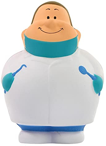 SQUEEZIES® Herr Bert® Zahnarzt Bert - Knautschfigur zum Stressabbau - Stressball Anti-Stress Beschäftigung Stressbewältigung - Geschenk Arbeit Kollegen Mitarbeiter Kunden Freunde
